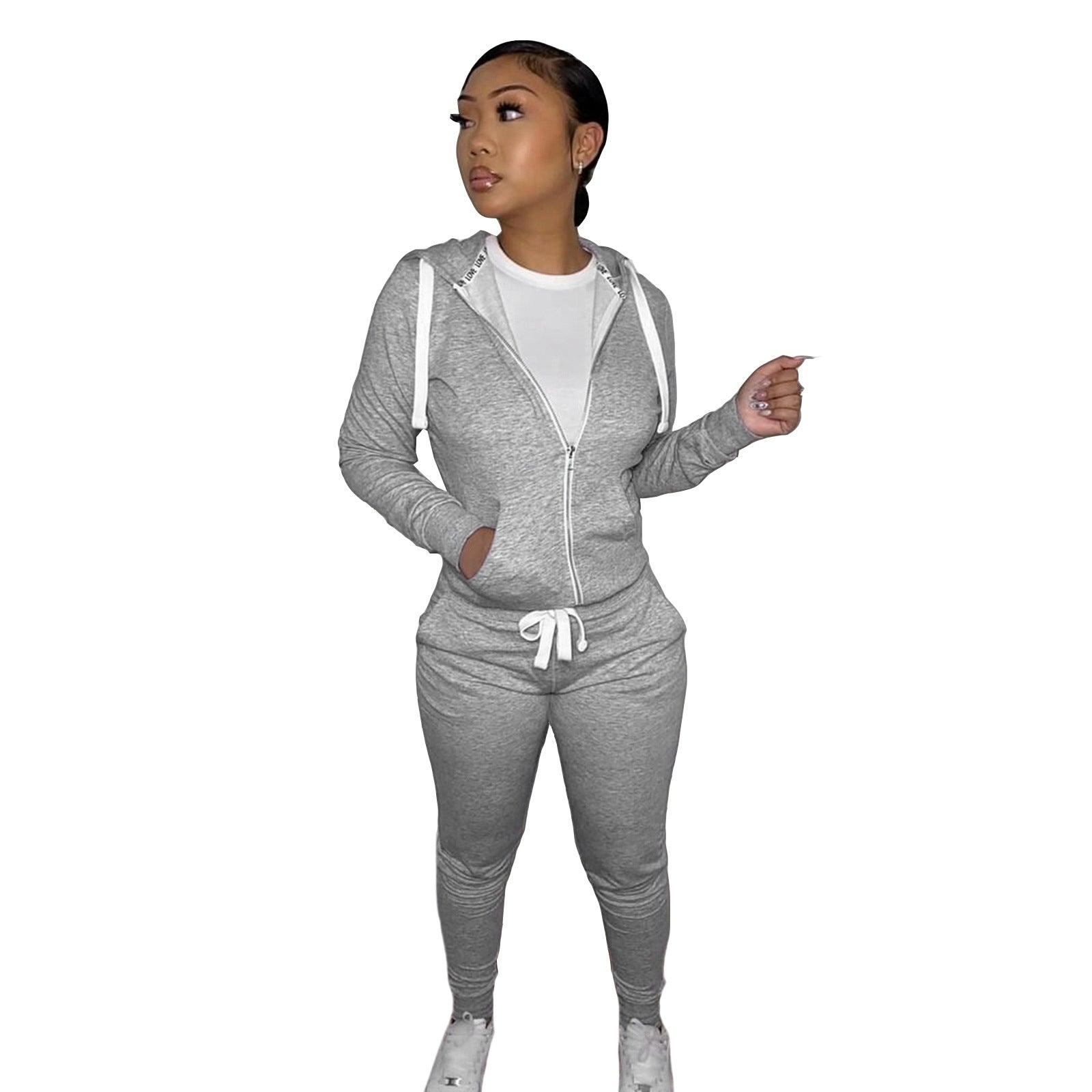 Brushed Hoody Sports Casual Two-piece Suit Suit - Nioor