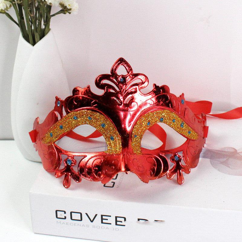 Butterfly Dance Mask Cartoon Folding Fan Feather Prom Male And Female Half Face - Nioor