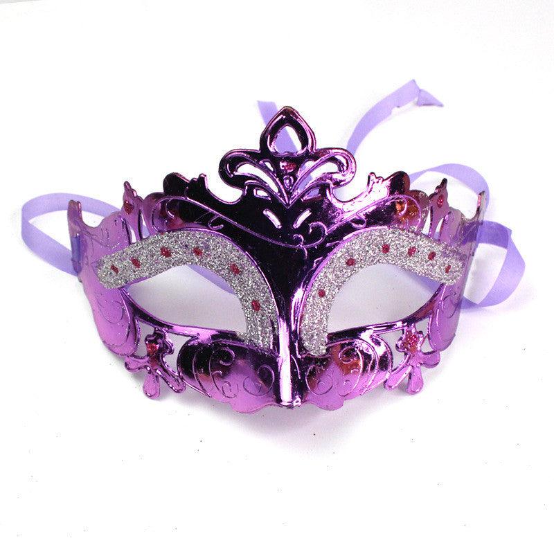 Butterfly Dance Mask Cartoon Folding Fan Feather Prom Male And Female Half Face - Nioor