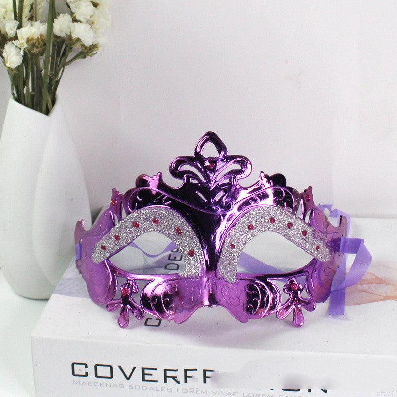 Butterfly Dance Mask Cartoon Folding Fan Feather Prom Male And Female Half Face - Nioor