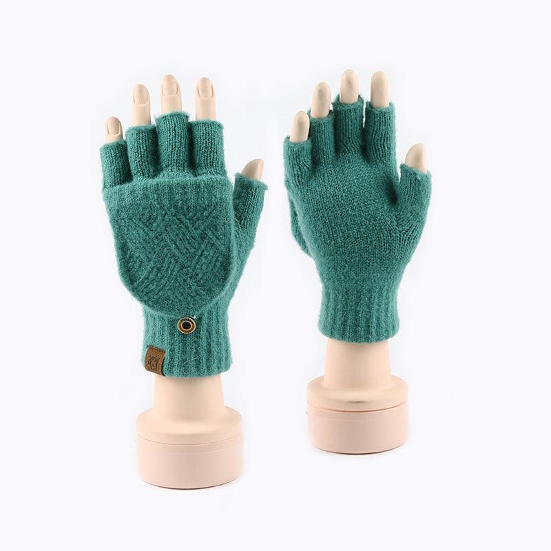 Winter Warm Flip Rhombus Gloves - Nioor