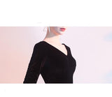 Black Evening Dress Women Noble Elegant And Slim - Nioor