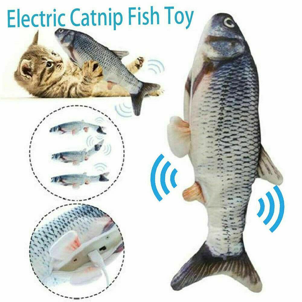 Electric Fish Cat Toy Realistic Interactive Kicker Jumping Dancing Kitten Toys - Nioor