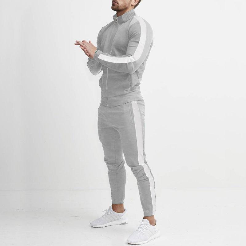 Men's Fashion Personalized Color Matching Hooded Sports Suit - Nioor