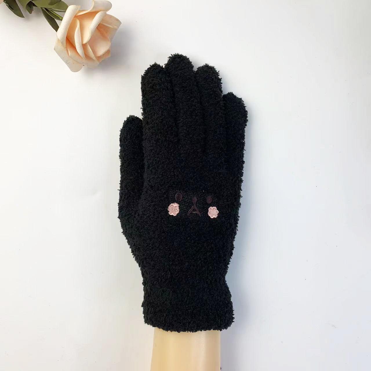 Warm Lady Winter Knitting Plush Gloves - Nioor