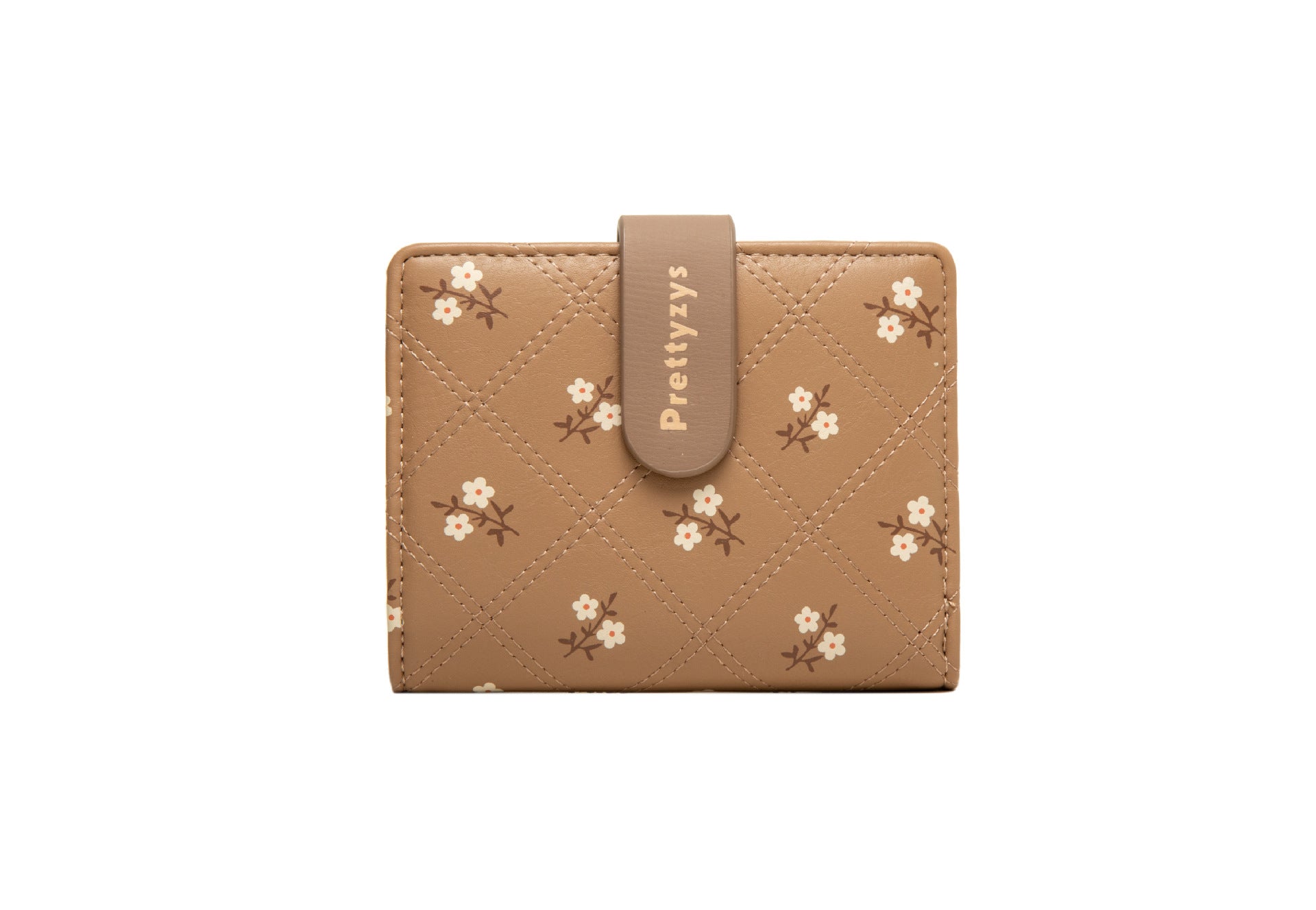 Women's Soft Printed Buckle Folding Small Wallet Multiple Card Slots Integrated Card Holder