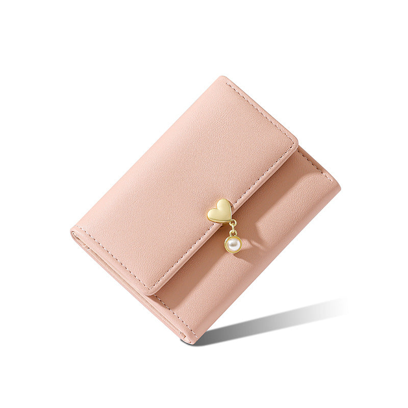 Mini Women's Cute Tri-fold Love Wallet