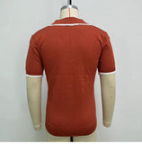 Men's Summer Red Lapel Knitwear - Nioor