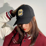 C Letter Hard Crown Baseball Cap Female - Nioor