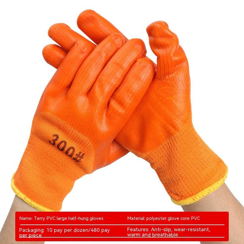 Warm-keeping And Cold-proof Extra Thick Fluffy Loop Foam Dipping Gloves - Nioor