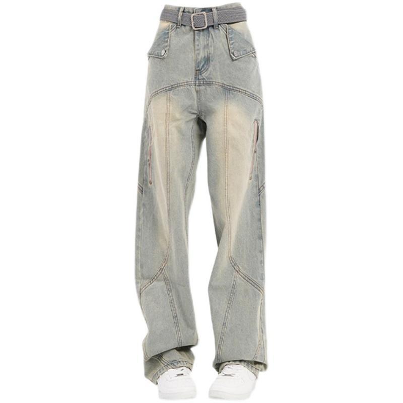 Women's Retro Straight Jeans - Nioor