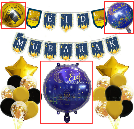 Muslim Eid Al Fitr Party Decorative Letters Set