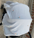 Baby Stroller Anti-mosquito Net Children's Mosquito-proof Embroidered Cover Cloth Baby Summer