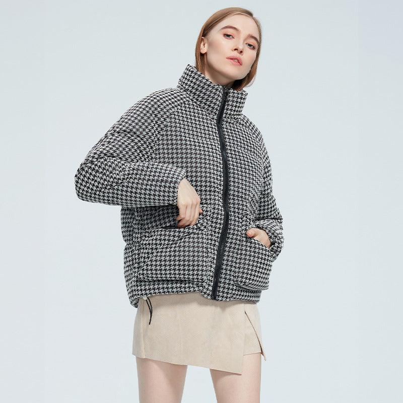 Fashion Zipper Women's Short Cotton Coat - Nioor