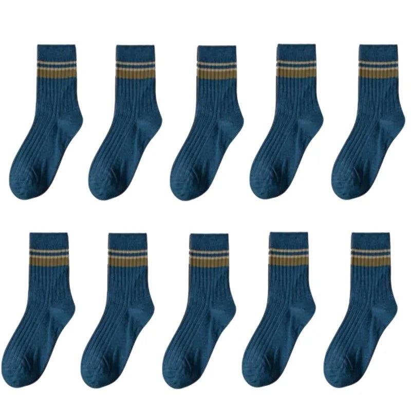 Men's Mid-calf Versatile Korean Style Japanese Style Academic Style Socks - Nioor