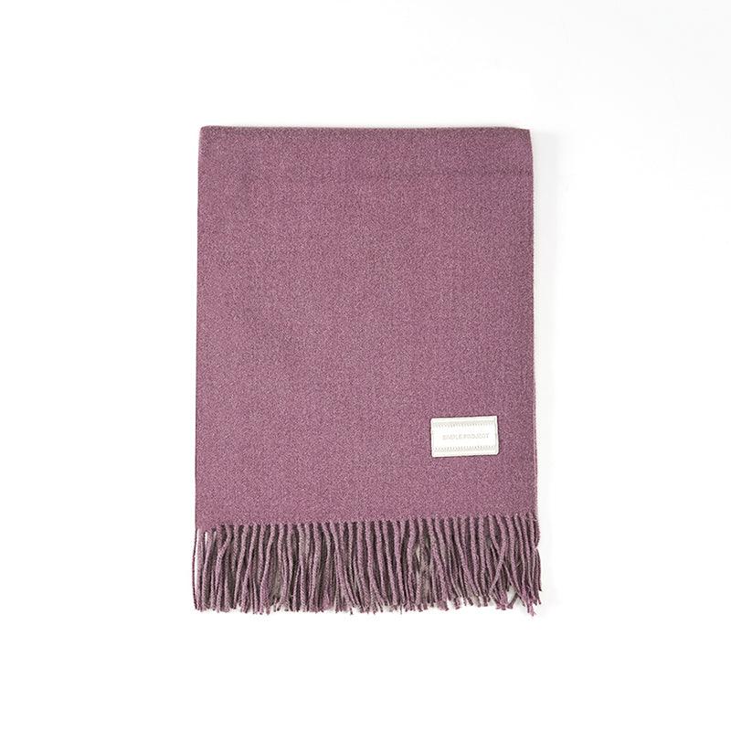 Solid Color Fringed Long Scarf Multi Color Skin Friendly Warmth - Nioor