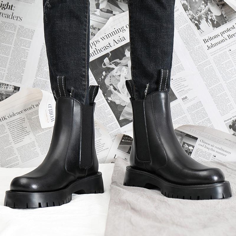 Winter Fleece-lined Dr Martens Boots Men's Korean Style - Nioor