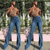 Women's Fashion High Waist Straight Jeans - Nioor