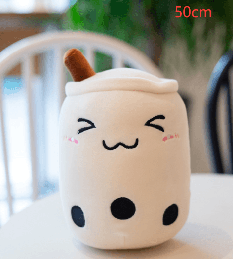 Cute Fruit Drink Plush Stuffed Soft Strawberry Milk Tea Plush Boba Tea Cup Toy Bubble Tea Pillow Cushion Kids Gift - Nioor