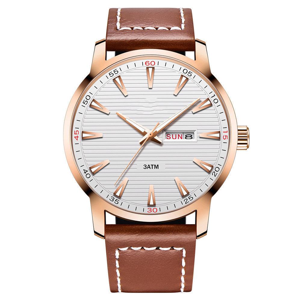 Men's Fashion Waterproof Calendar Function Quartz Watch - Nioor