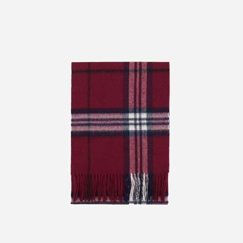 Wool Scarf Winter Popular Women's Men's Thickening Minimalist Plaid - Nioor