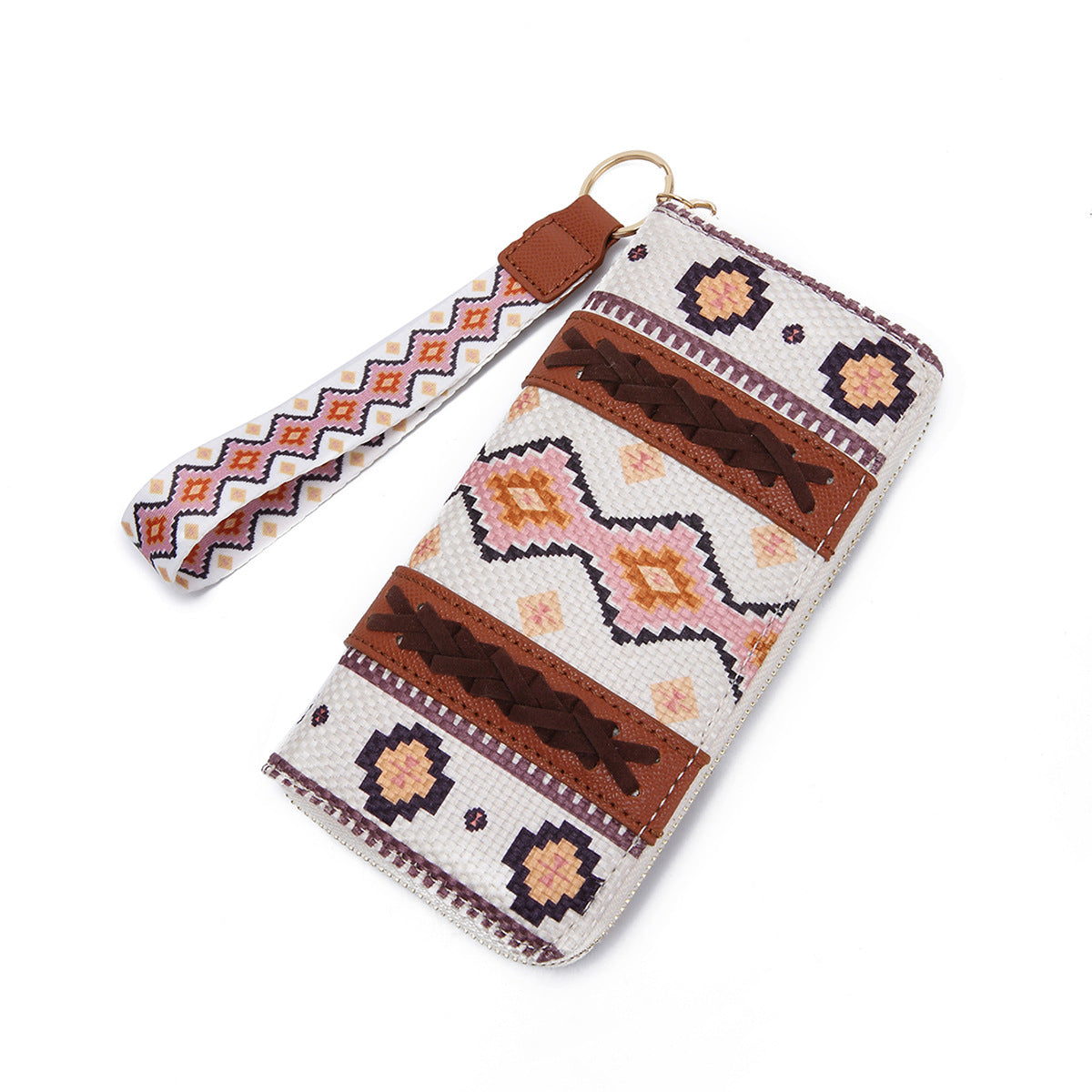 Vintage Cotton And Linen Printed Bohemian Style Lady Hand-carrying Wallet Card Holder