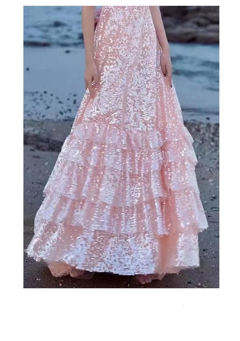 Pink Evening Dress For High End Luxury Women - Nioor