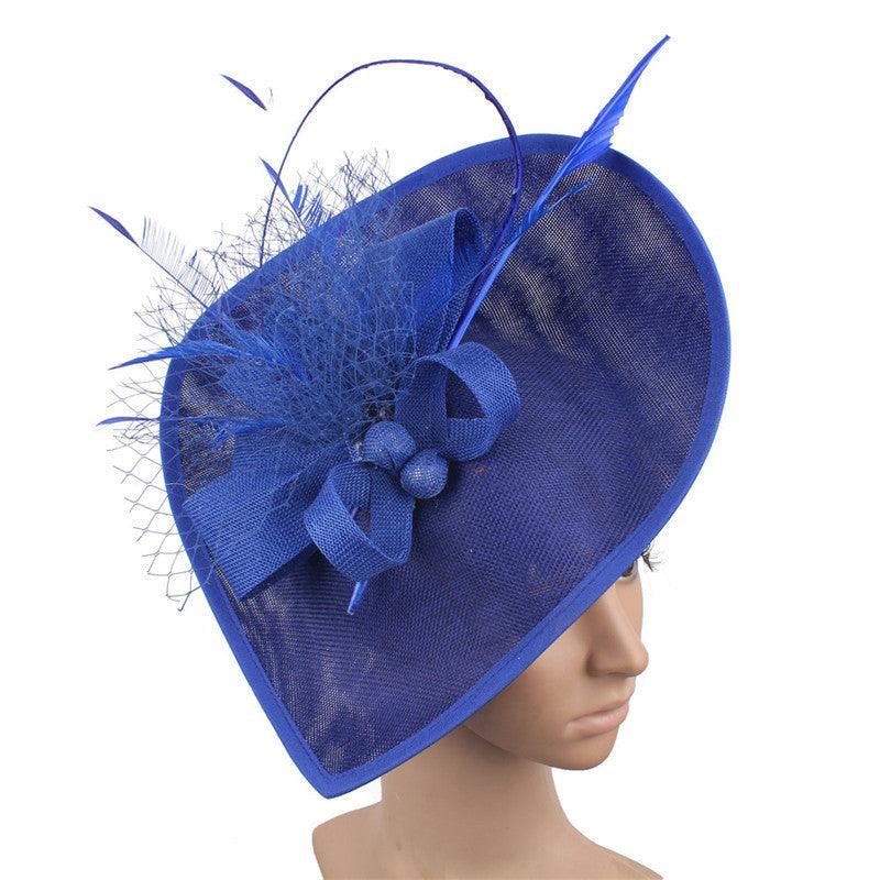 Retro Restaurant Party Headdress Ladies Banquet Hat Feather Hair Accessories - Nioor