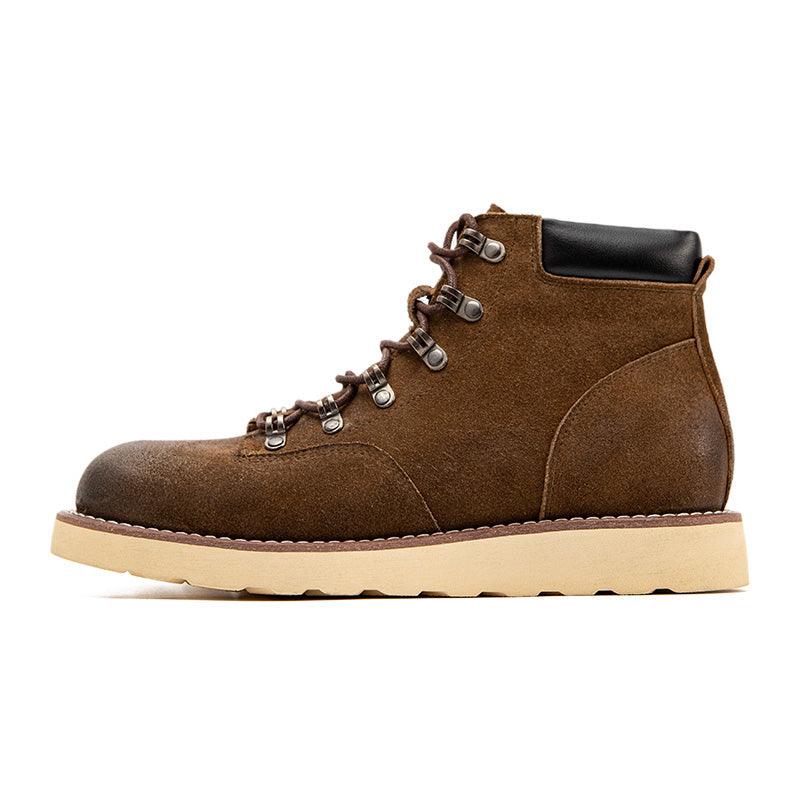 Men's Retro Mountaineering High-top Boots Calf Leather Shoes - Nioor