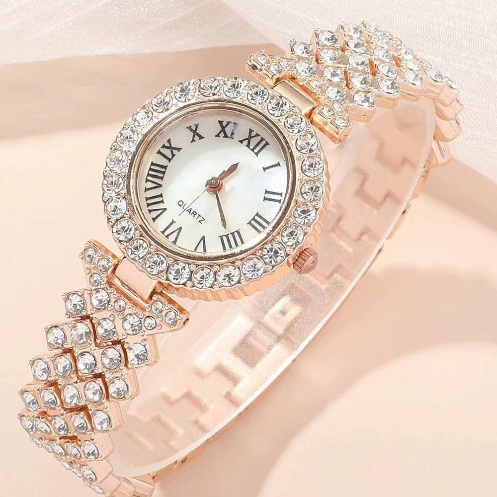 Diamond Women's Bracelet Watch Luxury Fashion Gift Box Watch Bracelet Six-piece Set - Nioor