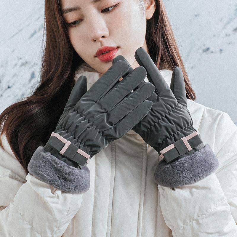 Winter Fleece-lined Thickened Touch Screen Gloves - Nioor