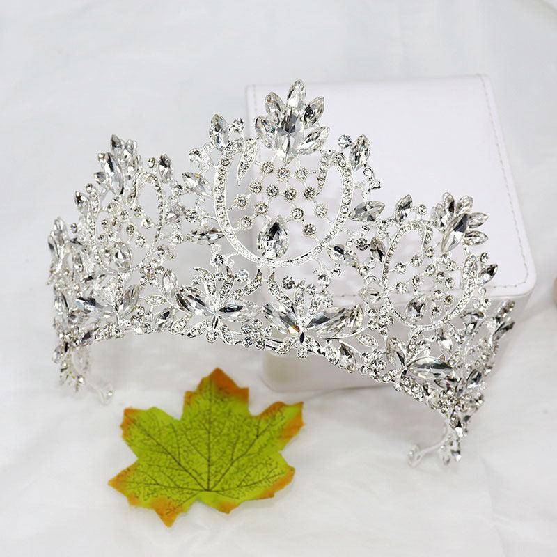 Flower Horse Eye Atmospheric Bride Crown Photography Birthday Show Tiara - Nioor