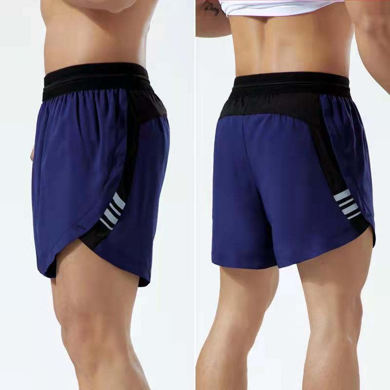 Men's Quick-drying Breathable Safety Fake Two-piece Double-layer Sports Shorts - Nioor