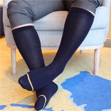 Men's Thin Cotton Slightly Bright, Smooth And Breathable Middle-long Stockings - Nioor