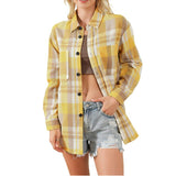 Plaid Long Sleeve Shirt New Fashion Loose Women's Shirt - Nioor