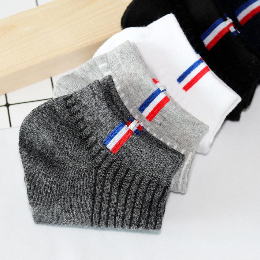 Thin Shallow Breathable And Sweat-absorbing White Cotton Socks - Nioor