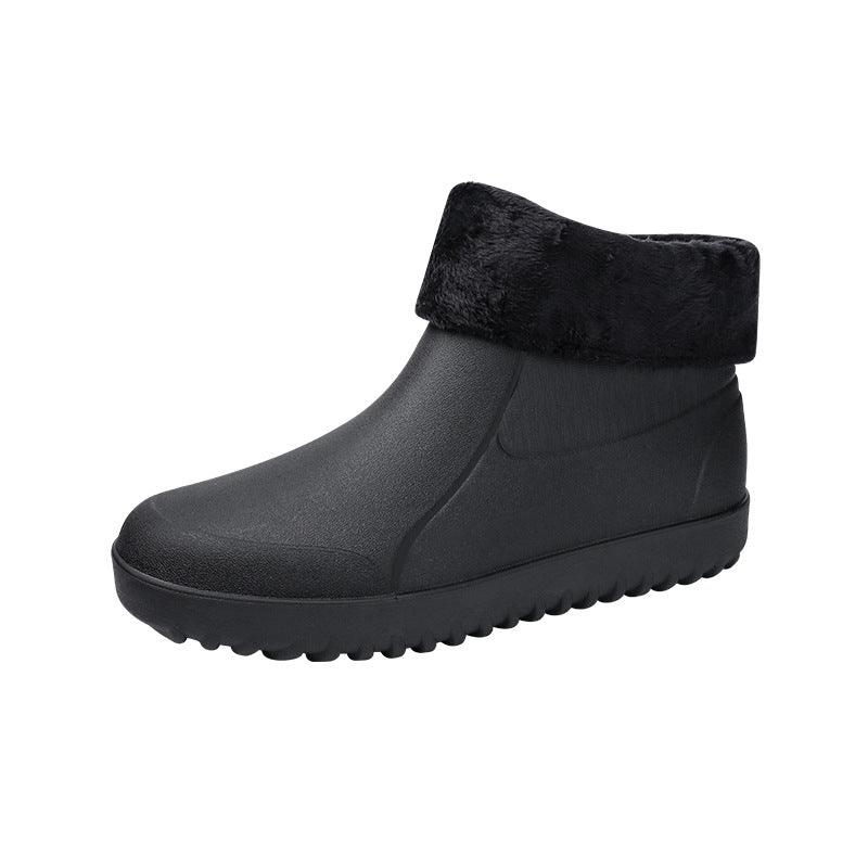 Men's Rain Shoes With Anti Slip Wear-resistant And Warm Sleeves - Nioor