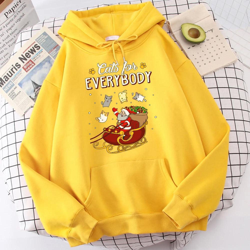 Cats For Everybody Funny Ugly Christmas Hoodie Wome - Nioor