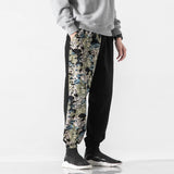 Japanese Vintage Patchwork Print Casual Pants - Nioor