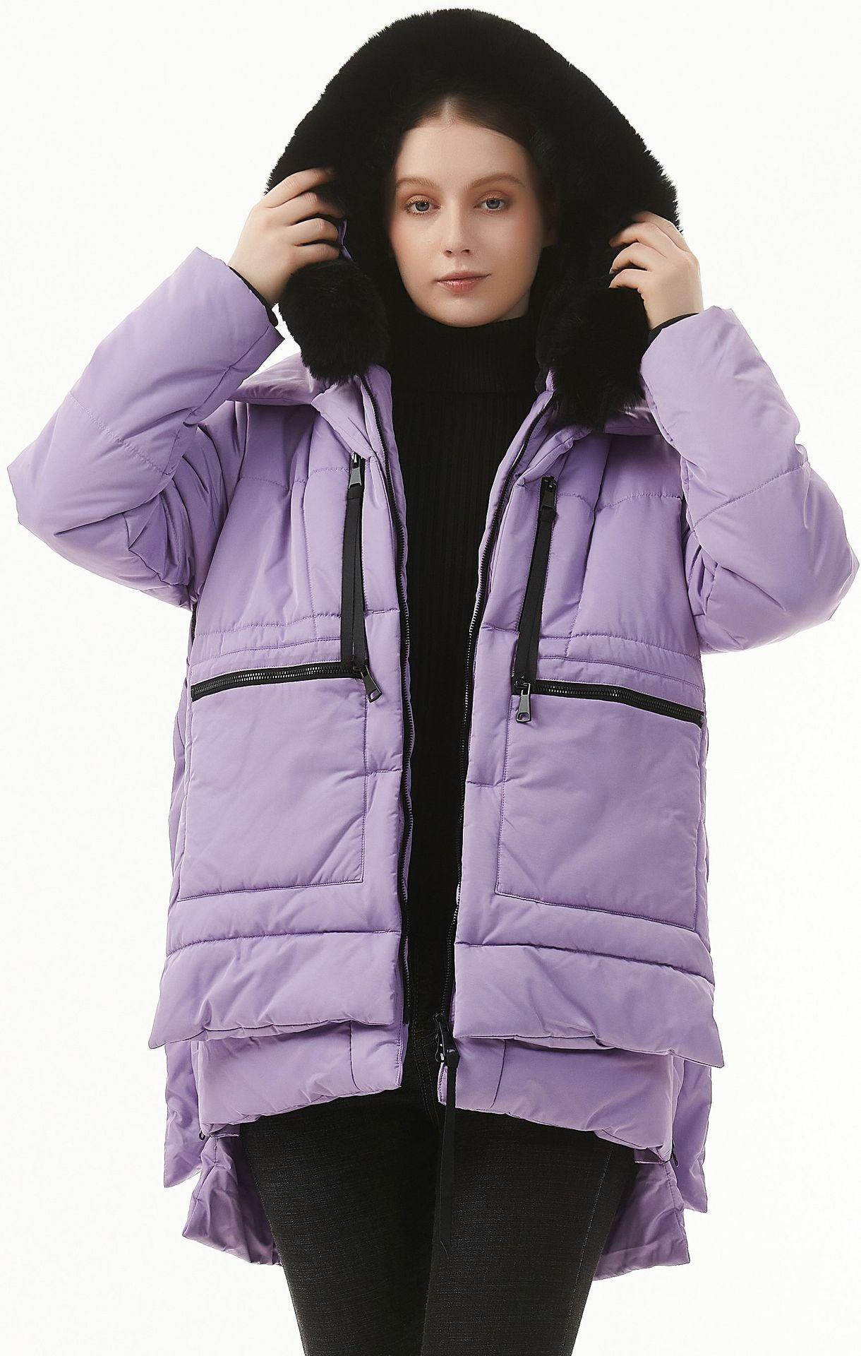 Women's Casual Hooded Middle Long Cotton-padded Coat - Nioor