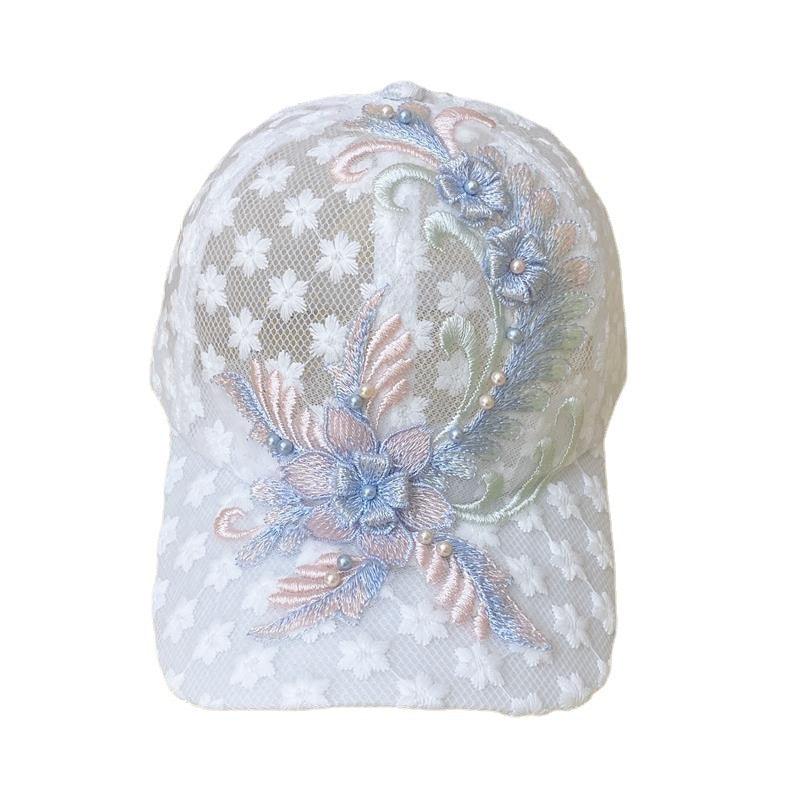 Outdoor Mesh Breathable Thin Lace Peaked Cap For Women - Nioor