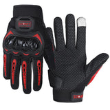 Men's Full Finger Case Drop-resistant Touch Screen Breathable Motorbike Gloves - Nioor