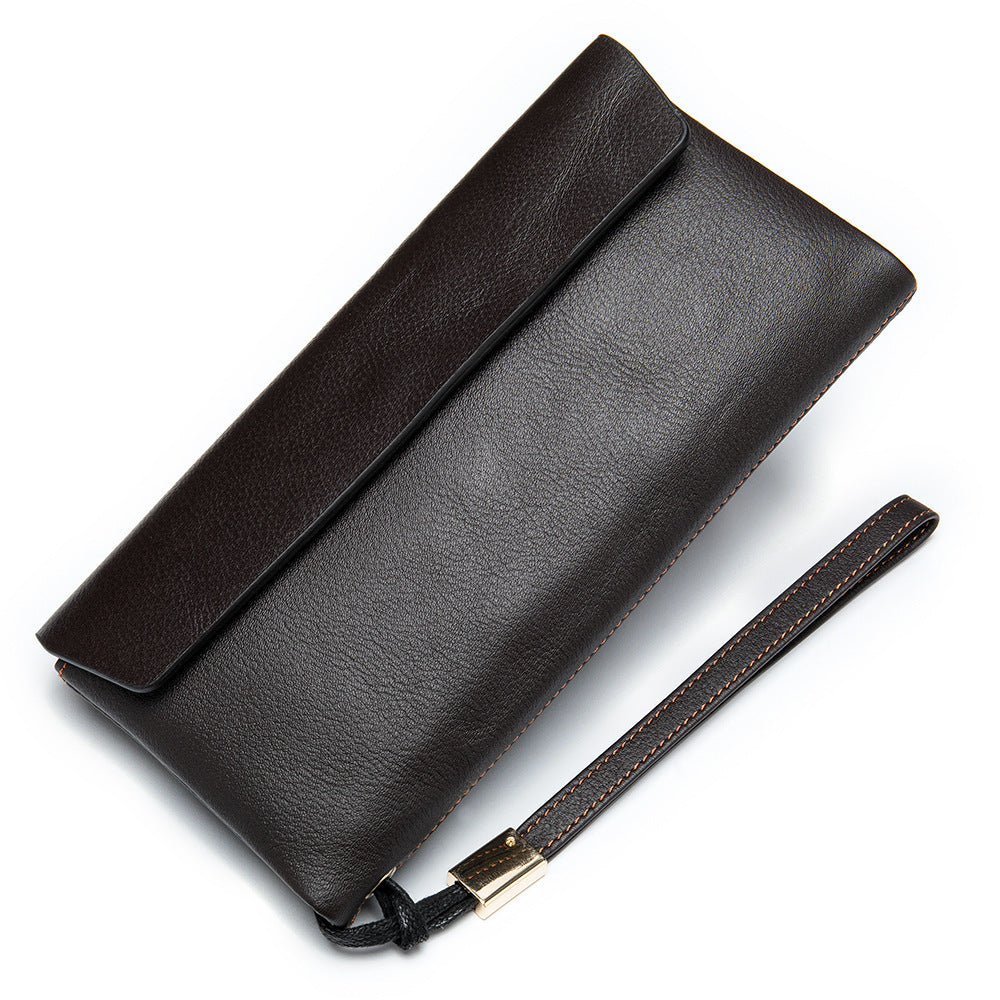 Retro Large Capacity Multiple Card Slots Long Genuine Leather Wallet