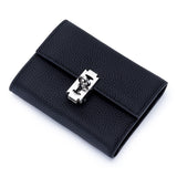 Women's Leather Short Tri-fold Wallet