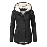 Autumn Winter Berber Fleece Casual Hooded Coat - Nioor