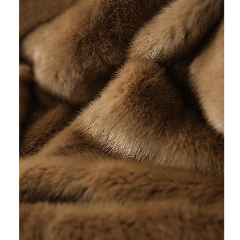 Women's Leisure Simple Mink Fur Coat - Nioor