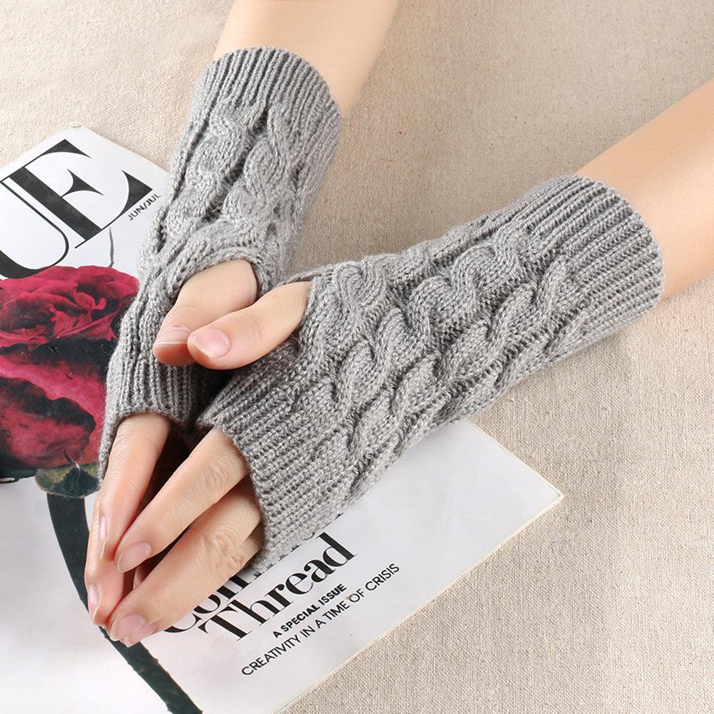 Warm Wool Gloves Winter Men's Open Finger - Nioor