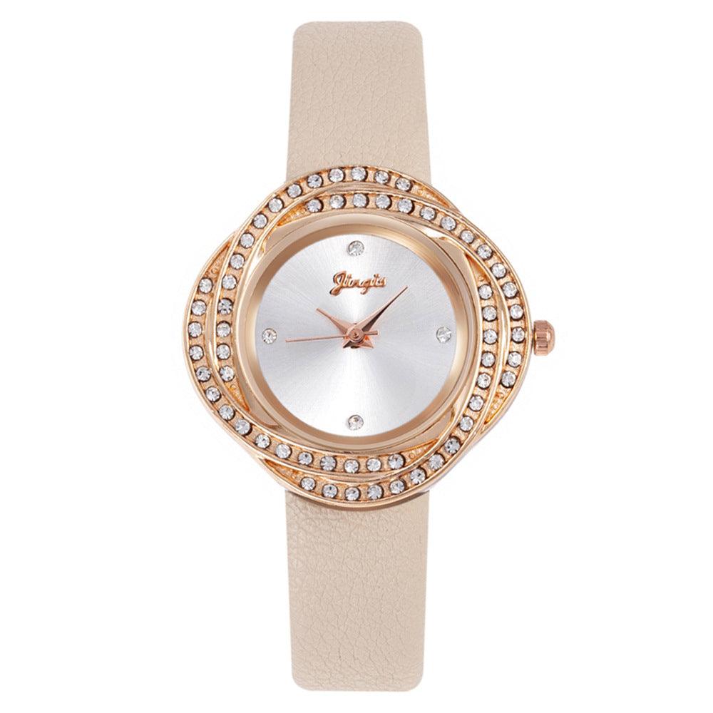 Women's Quartz Watch With Diamond Dial - Nioor