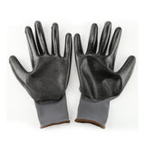 Gray Black Polyester Nitrile Palm Coated Labor Gloves Fine Operation - Nioor