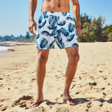 Men's Quick-drying Beach Pants Four-point Swimming Trunks Oversized Casual Shorts Beach Pants - Nioor